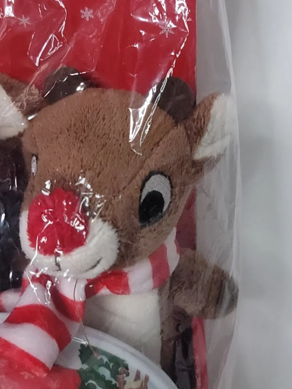 Rudolph the Red Nosed Reindeer Dog Toy Set Plush Pet Bowl Small Dog Gift Set NEW